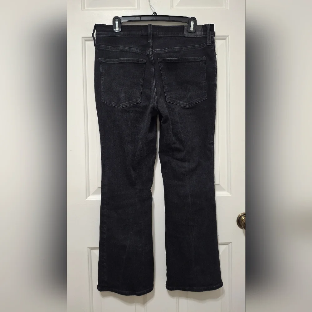 Madewell Women's Mid Rise Kick Out Black Cotton Denim Jeans Size 31 - Picture 14 of 15